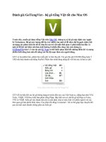 Đánh giá GoTiengViet - bộ gõ tiếng Việt tốt cho Mac OS ppt