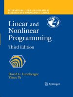 David G. Luenberger, Yinyu Ye - Linear and Nonlinear Programming International Series Episode 1 Part 1 doc
