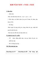 Giáo án môn Toán lớp 6 : Tên bài dạy : KHI NÀO XOY + YOZ = XOZ ppt