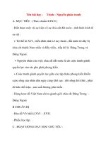 Giáo án lớp 4 môn Lịch Sử: Tên bài dạy :Trịnh – Nguyễn phân tranh docx