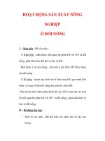 Giáo án ĐỊa lý lớp 7 : Tên bài dạy : HOẠT ĐỘNG SẢN XUẤT NÔNG NGHIỆP Ở ĐỚI NÓNG pps