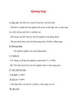 Giáo án Sinh học lớp 6 : Tên bài dạy : Quang hợp pdf