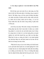 Giáo trình tổng hợp những lập luận của Quesnay trong việc phát triển kinh tế xã hội phần 5 docx