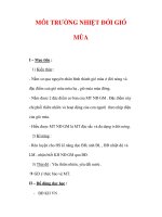 Giáo án ĐỊa lý lớp 7 : Tên bài dạy : MÔI TRƯỜNG NHIỆT ĐỚI GIÓ MÙA pot