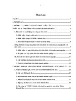 phân tích tình hình tài chính và các giải pháp nhằm nâng cao khả năng tài chính của các công ty tnhh 1 thành viên 100% vốn nhà nước tại tỉnh khánh hòa