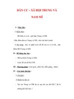 Giáo án ĐỊa lý lớp 7 : Tên bài dạy : DÂN CƯ – XÃ HỘI TRUNG VÀ NAM MĨ ppt