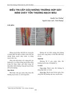 ĐIỀU TRỊ CẤP CỨU NHỮNG TRƯỜNG HỢP GÃY MÂM CHÀY TỔN THƯƠNG MẠCH MÁU ppsx