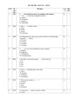 ĐỀ THI THỬ ANH VĂN – TEST 1 pps