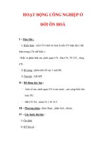 Giáo án ĐỊa lý lớp 7 : Tên bài dạy : HOẠT ĐỘNG CÔNG NGHIỆP Ở ĐỚI ÔN HOÀ pdf