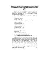 Giáo trình phân tích ứng dụng nguyên lý giải trình tình hình tài chính theo luồng tiền tăng giảm p1 potx