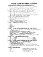 Test on Topics ( From topic 1 - Topic 4 ) pptx