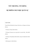 VẾT THƯƠNG, VẾT BỎNG BỊ NHIỄM CHẤT ĐỘC QUÂN SỰ pot