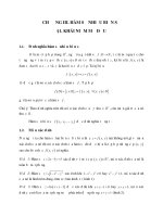 GIÁO TRÌNH TOÁN CAO CẤP C1 - CHƯƠNG III. HÀM SỐ NHIỀU BIẾN SỐ pps