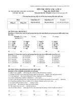 KỲ THI CHỌN HỌC SINH GIỎI CẤP TRƯỜNG NĂM HỌC 2010- 2011 pps