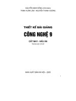 Thiết kế bài giảng công nghệ 9 - Cắt may, nấu ăn part 1 pps