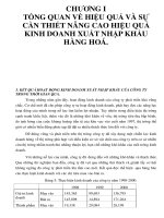 CHƯƠNG I TỔNG QUAN VỀ HIỆU QUẢ VÀ SỰ CẦN THIẾT NÂNG CAO HIỆU QUẢ KINH DOANH XUẤT NHẬP KHẨU HÀNG HOÁ. pdf