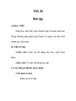 Giáo án tin học 7_ tiết 20 ppsx