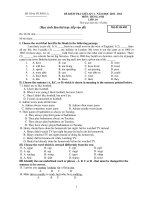 ĐỀ KIỂM TRA GIỮA KỲ I - NĂM HỌC 2010 - 2011 MÔN: TIẾNG ANH - Mã đề thi 483 ppsx