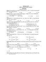 THI HỌC KÌ I MÔN: VẬT LÍ 12 BAN CƠ BẢN Mã đề 624 doc