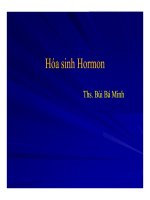 Bài giảng sinh hóa -Hóa sinh Hormon part 1 doc