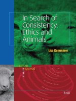 In Search of Consistency: Ethics and Animals [Human–Animal Studies] Part 1 pptx
