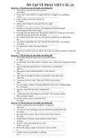 ÔN TẬP VỀ PHẦN VIẾT CÂU (2) doc