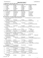 Trắc nghiệm tiếng anh 12 - PRACTICE TEST 7 ppsx