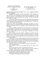 ĐỀ THI THỬ ĐẠI HỌC LẦN 2 Môn: Anh Văn - MÃ ĐỀ 116 pptx