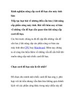 Kinh nghiệm nâng cấp card đồ họa cho máy tính bàn pot