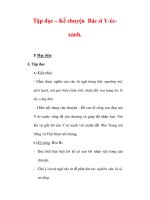 Giáo án Tiếng Việt lớp 3 : Tên bài dạy : Tập đọc – Kể chuyện Bác sĩ Y-écxanh. docx