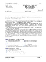 ĐỀ KIỂM TRA 1 TIẾT /HKI MÔN TIẾNG ANH 12 - Mã đề 453 docx