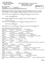 ĐỀ THI THỬ ĐẠI HỌC LẦN I NĂM 2011 Môn thi: Tiếng Anh - Mã đề thi 121 doc
