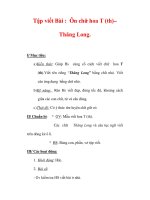 Giáo án Tiếng Việt lớp 3 : Tên bài dạy : Tập viết Bài : Ôn chữ hoa T (th)– Thăng Long. pdf