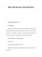 HÔN MÊ DO ĐÁI THÁO ĐƯỜNG potx