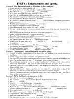 TEST 6 : Entertainment and sports pps