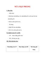 Giáo án môn Toán lớp 6 : Tên bài dạy : NỬA MẶT PHẲNG pot