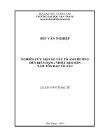 nghiên cứu một số yếu tố ảnh hưởng đến biến dạng nhiệt khi hàn tấm tôn bao vỏ tàu