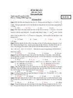 Đề thi thử số 6 Môn thi :Vật lí pptx