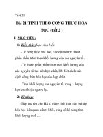Giáo án hóa học 8_Tiết:31 docx