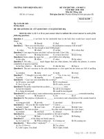 ĐỀ THI THỬ ĐH – CĐ ĐỢT 2 NĂM HỌC 2010- 2011 Môn thi: Tiếng Anh - Mã đề thi 209 pps