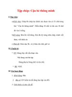 Giáo án Tiếng Việt lớp 3 : Tên bài dạy : Tập chép: Cậu bé thông minh ppt