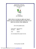 phân tích và đánh giá hiệu quả hoạt động sản xuất kinh doanh của công ty cổ phần xây dựng công trình 510