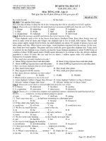 ĐỀ KIỂM TRA HỌC KỲ I NĂM HỌC 2010 - 2011 Môn: TIẾNG ANH - Mã đề số: 578 ppt