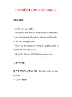 Giáo án Công nghệ lớp 6 : Tên bài dạy : CHi TIÊU TRONG GIA ĐÌNh (tt) pot