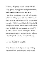 Vài chú ý để ép xung an toàn hơn cho máy tính pdf