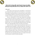 Giáo trình hướng dẫn cách thanh trùng sản phẩm bằng phương pháp lập trình tự động hóa mạch PLC phần 1 ppsx