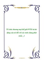 Tổ chức thương mại thế giới WTO và tác động của nó đối với các nước đang phát triển _2 docx