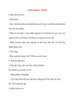 Giáo án Hóa Hoc 8: AXIT- BAZƠ - MUỐI docx