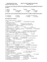 ĐỀ ÔN TẬP TỐT NGHIỆP NĂM 2010- 2011 MÔN ANH VĂN - THPT TRẦN VĂN DƯ pdf