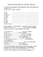 BÀI TẬP TỔNG HỢP CÁC CHỦ ĐỀ - TEST 13 doc